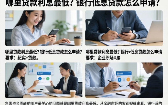 哪里贷款利息最低？银行低息贷款怎么申请？