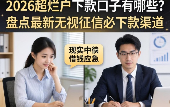 2026超烂户下款口子有哪些？盘点最新无视征信必下款渠道