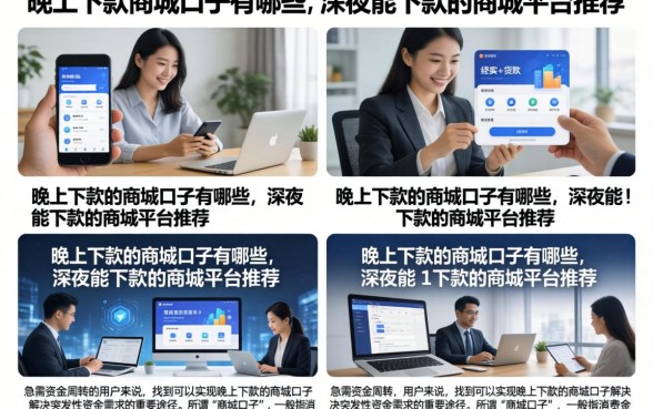 晚上下款的商城口子有哪些，深夜能下款的商城平台推荐