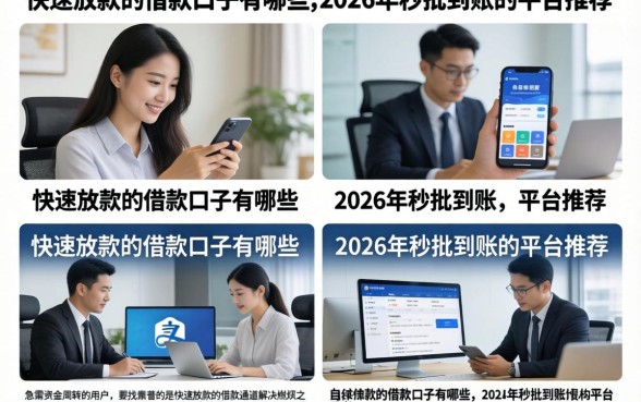 快速放款的借款口子有哪些，2026年秒批到账的平台推荐