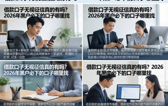借款口子无视征信真的有吗？2026年黑户必下的口子哪里找
