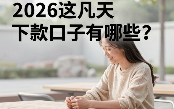 2026这几天下款口子有哪些？分享几个容易通过的借款平台