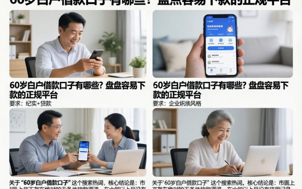 60岁白户借款口子有哪些？盘点容易下款的正规平台