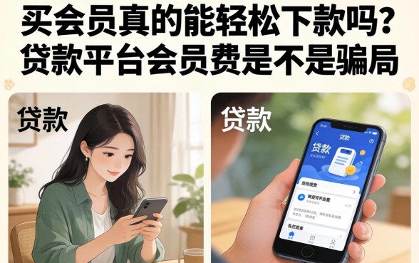 买会员真的能轻松下款吗？贷款平台会员费是不是骗局