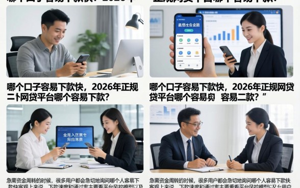 哪个口子容易下款快，2026年正规网贷平台哪个容易下款？