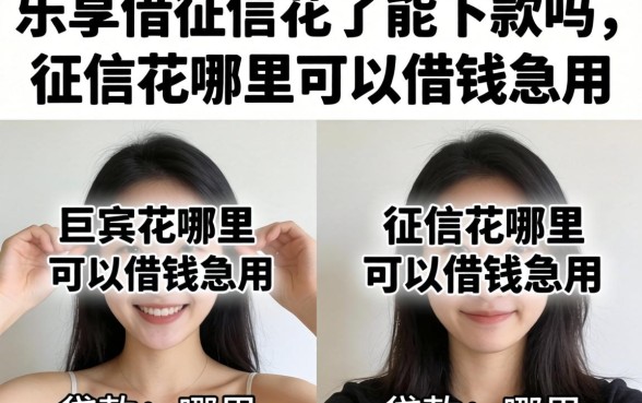 乐享借征信花了能下款吗，征信花哪里可以借钱急用