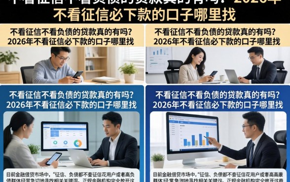 不看征信不看负债的贷款真的有吗?2026年不看征信必下款的口子哪里找