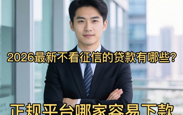 2026最新不看征信的贷款有哪些？正规平台哪家容易下款
