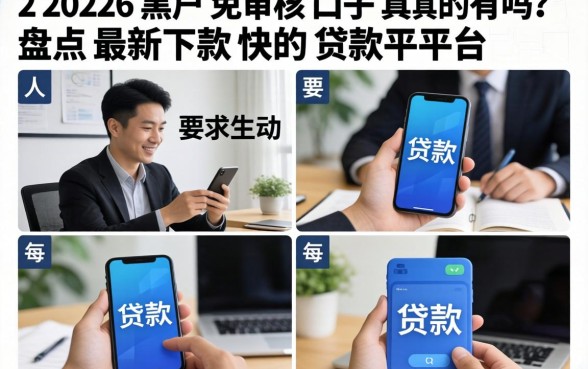 2026黑户免审核口子真的有吗？盘点最新下款快的贷款平台