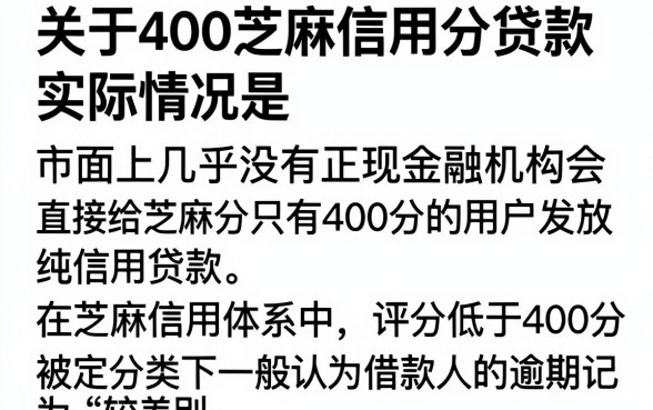 400芝麻信用分借款能贷吗，哪里可以借到钱