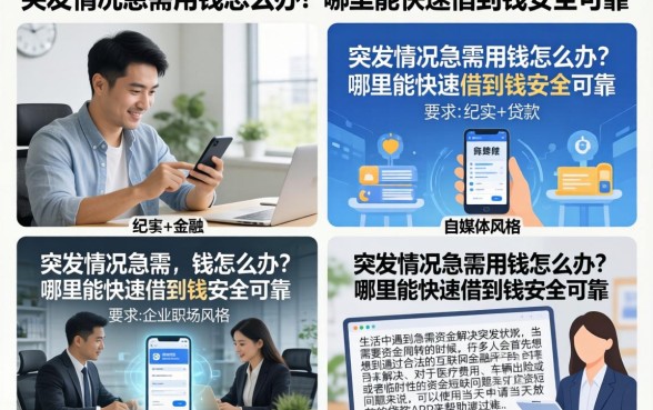 突发情况急需用钱怎么办?哪里能快速借到钱安全可靠