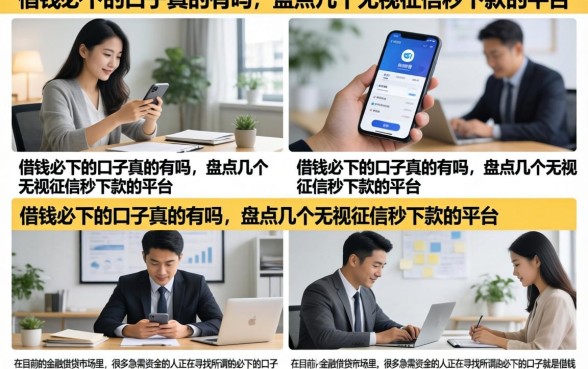 借钱必下的口子真的有吗,盘点几个无视征信秒下款的平台