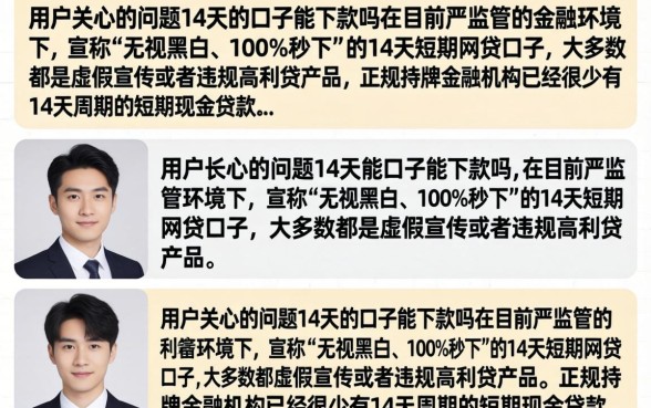 14天的口子有能下款的吗,哪些短期贷款平台容易下款?
