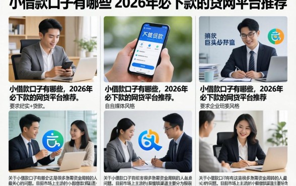 小借款口子有哪些,2026年必下款的网贷平台推荐