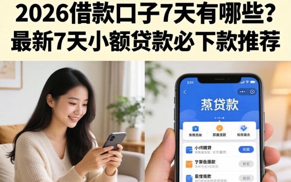 2026借款口子7天的有哪些？最新7天小额贷款必下款推荐