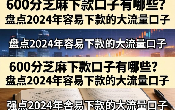 600分芝麻下款口子有哪些？盘点2024年容易下款的大流量口子