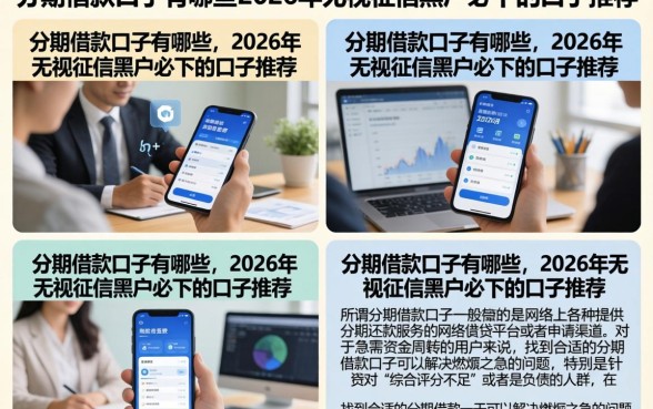 分期借款口子有哪些，2026年无视征信黑户必下的口子推荐