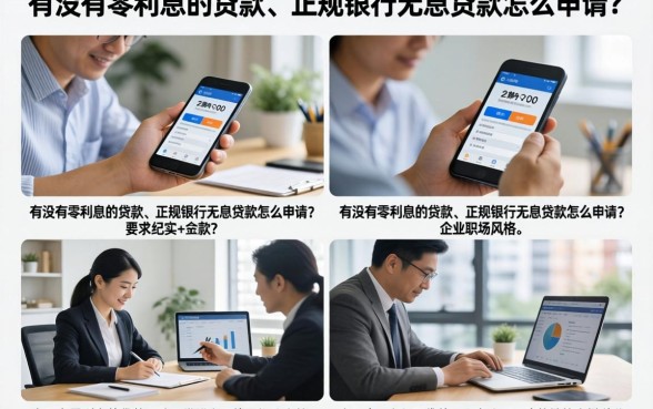 有没有零利息的贷款，正规银行无息贷款怎么申请？
