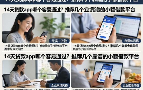 14天贷款app哪个容易通过？推荐几个靠谱的小额借款平台