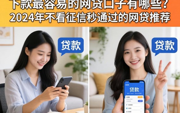 下款最容易的网贷口子有哪些？2024年不看征信秒通过的网贷推荐