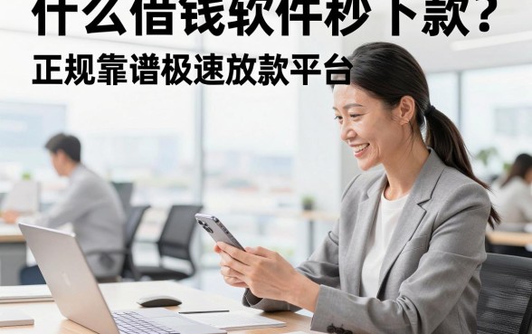 什么借钱软件秒下款?正规靠谱极速放款平台推荐