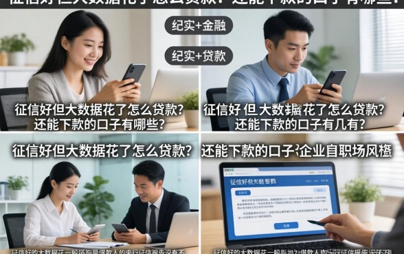 征信好但大数据花了怎么贷款？还能下款的口子有哪些？