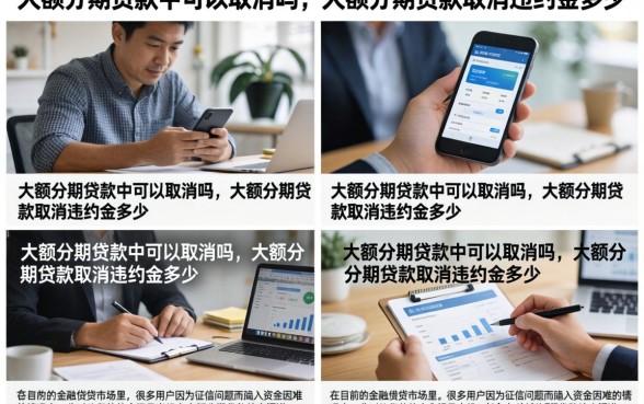 大额分期贷款中可以取消吗，大额分期贷款取消违约金多少