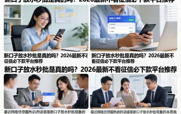 新口子放水秒批是真的吗？2026最新不看征信必下款平台推荐