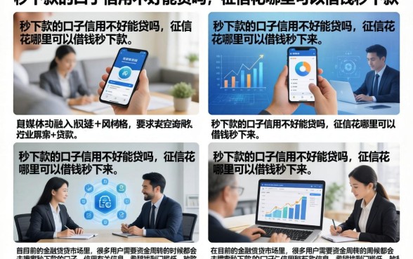 秒下款的口子信用不好能贷吗，征信花哪里可以借钱秒下款