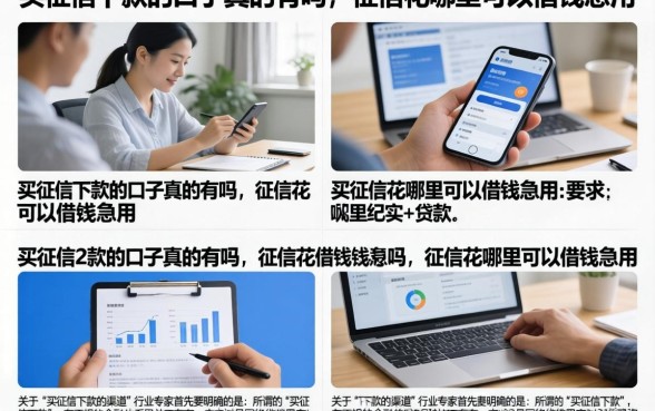 买征信下款的口子真的有吗，征信花哪里可以借钱急用