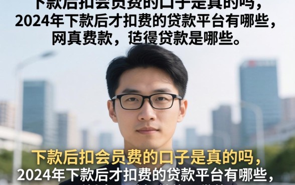 下款后扣会员费的口子是真的吗，2024年下款后才扣费的贷款平台有哪些