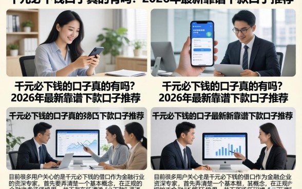千元必下钱的口子真的有吗?2026年最新靠谱下款口子推荐