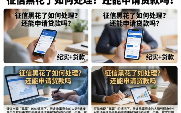 征信黑花了如何处理？还能申请贷款吗？