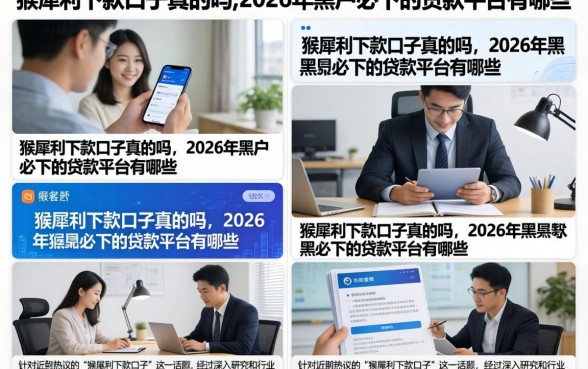 猴犀利下款口子真的吗，2026年黑户必下的贷款平台有哪些