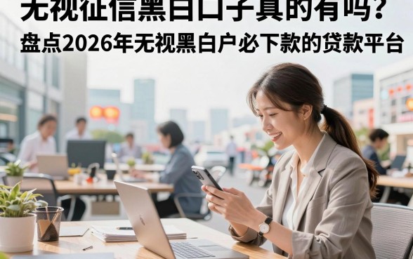 无视征信黑白口子真的有吗？盘点2026年无视黑白户必下款的贷款平台