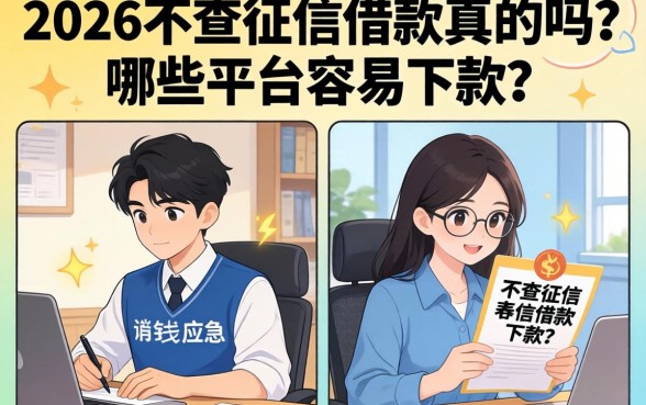 2026不查征信借款真的吗？哪些平台容易下款？