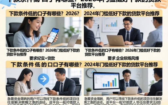 下款条件低的口子有哪些？2026年门槛低好下款的贷款平台推荐