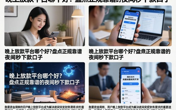 晚上放款平台哪个好？盘点正规靠谱的夜间秒下款口子
