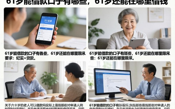 61岁能借款的口子有哪些，61岁还能在哪里借钱