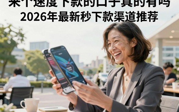 来个速度下款的口子真的有吗，2026年最新秒下款渠道推荐