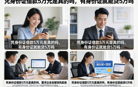 凭身份证借款5万元是真的吗，有身份证就能贷5万吗