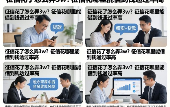 征信花了怎么弄3w？征信花哪里能借到钱通过率高