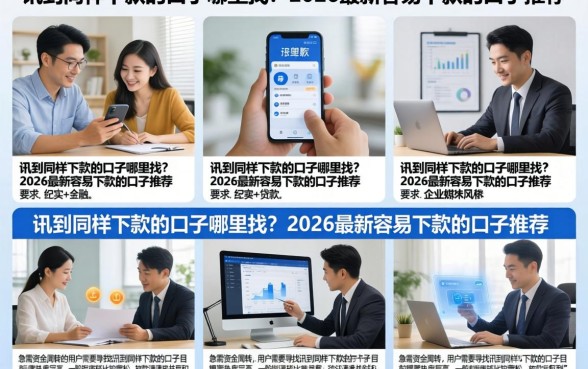 讯到同样下款的口子哪里找?2026最新容易下款的口子推荐