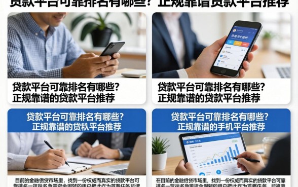 贷款平台可靠排名有哪些?正规靠谱的贷款平台推荐
