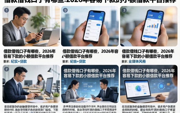 借款借钱口子有哪些，2026年容易下款的小额借款平台推荐