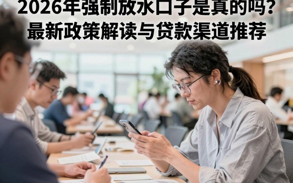 2026年强制放水口子是真的吗?最新政策解读与贷款渠道推荐