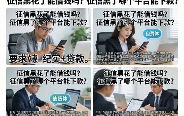 征信黑花了能借钱吗？征信黑了哪个平台能下款？