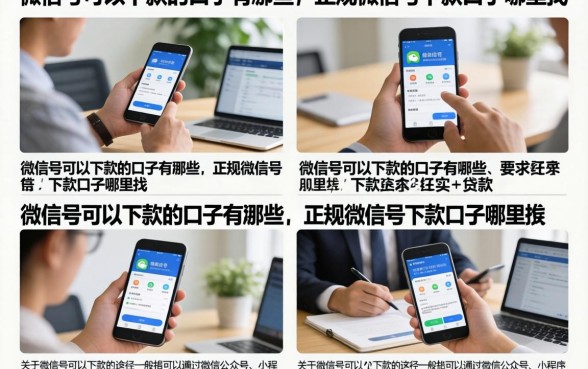 微信号可以下款的口子有哪些，正规微信号下款口子哪里找