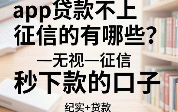 app贷款不上征信的有哪些?盘点无视征信秒下款的口子