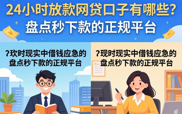 24小时放款的网贷口子有哪些？盘点秒下款的正规平台
